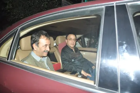 Rajkumar Hirani and Vidhu Vinod Chopra were snapped at the Special Screening of P.K.