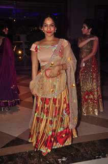 Masaba Gupta poses for the media at Uday and Shirin's Sangeet Ceremony