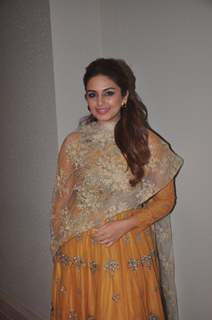 Huma Qureshi poses for the media at Uday and Shirin's Sangeet Ceremony