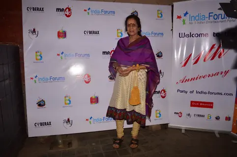 Usha Nadkarni poses for the camera at India-Forums 11th Anniversary Bash