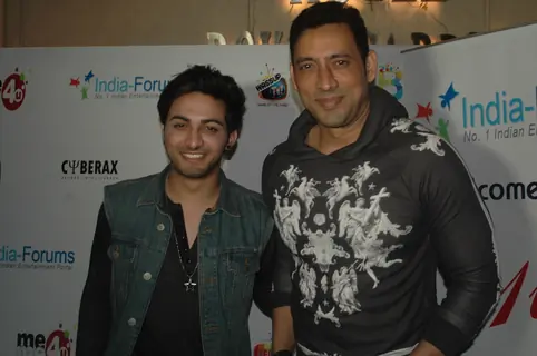 Hrishikesh Pandey poses with a friend at India-Forums 11th Anniversary Bash