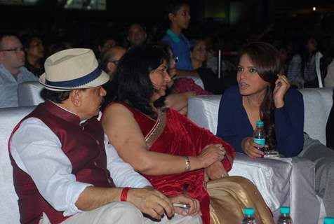 Neetu Chandra was snapped at the Annual Day of Vibgyor High School