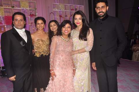 Aishwarya Rai Bachchan & Abhishek Bachchan at Uday Singh and Shirin's Reception Party