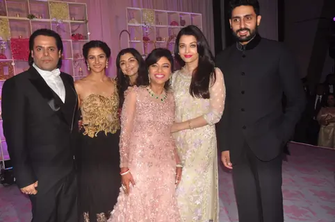 Aishwarya Rai Bachchan & Abhishek Bachchan at Uday Singh and Shirin's Reception Party