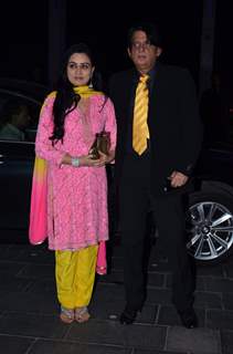 Padmini Kolhapure was seen at Uday Singh and Shirin's Reception Party