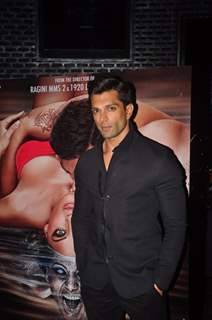 Karan Singh Grover poses for the media at the Success Bash of Alone's Trailer