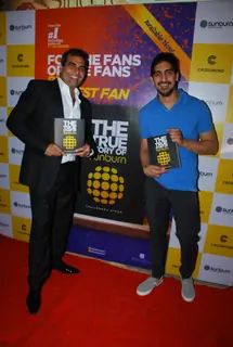Ayan Mukerji poses with the Book at the Launch of 'The True Story of Sun Burn'