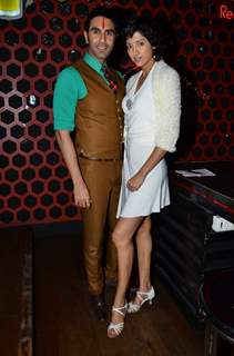 Sandip Soparkar and Jessy Randhawa pose for the media at their Christmas Bash