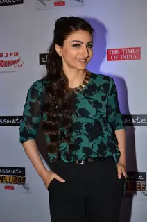 Soha Ali Khan poses for the media at ITC Classmates Event