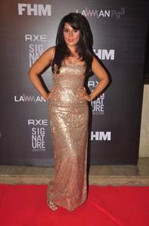 Richa Chadda poses for the media at FHM Bachelor of the Year Bash