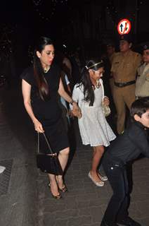 Karisma Kapoor was snapped with daughter at Christmas Bash