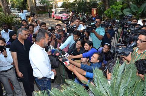 Sanjay Dutt was snapepd addressing the Media