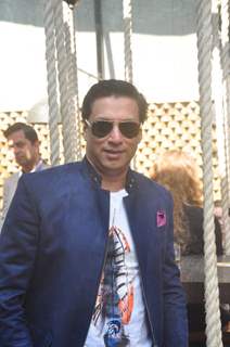 Madhur Bhandarkar poses for the media at Joe Rajan's Christmas Bash