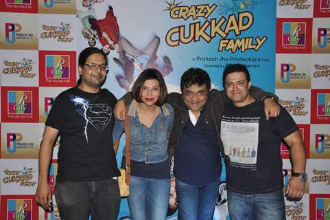 Team poses for the media at the Promotions of Crazy Cukkad Family