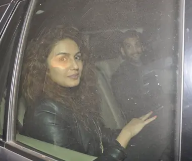 Huma Qureshi was snapped at Salman Khan's Birthday Bash