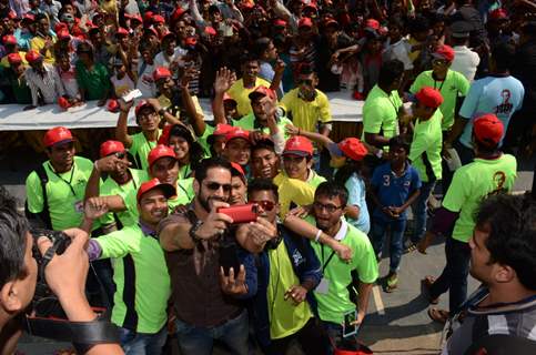 Salil Acharya clicks a selfie with Underprivileged Children at the Special Christmas Treat