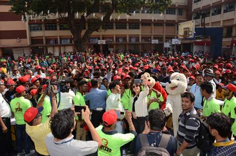 Amrita Raichand clicks a selfie with Underprivileged Children at the Special Christmas Treat