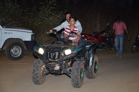 Kabir Khan was snapped enjoying ATV Ride with son Vivaan Khan at Salman Khan's Panvel Farm House