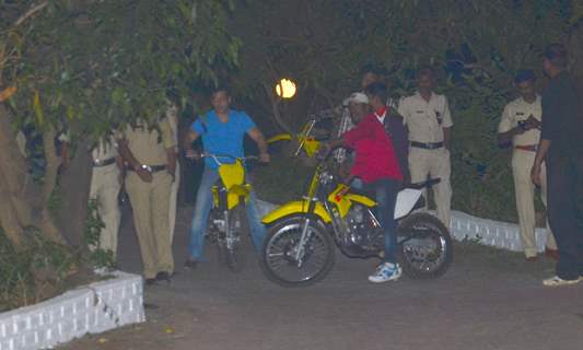 Salman Khan was snapped enjoying Bike Ride at Panvel Farm House