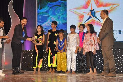 Shreyas Talpade was snapped giving prize at Star Nite Event