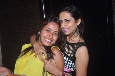 Sargun Mehta and Asha Negi pose for the media at Ravi Dubey's Birthday Bash