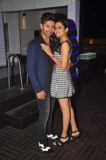 Ravi Dubey and Sargun Mehta pose for the media at the Birthday Bash