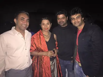 Mita Vashisht poses with friends at Sandip Soparkar's New Year Bash