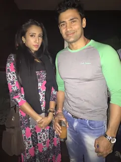 Sangram Singh poses with a friend at Sandip Soparkar's New Year Bash