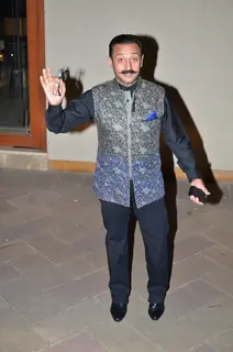 Gulshan Grover poses for the media at Sanjay Dutt's New Year Bash