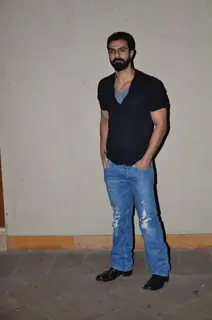 Ashmit Patel poses for the media at Sanjay Dutt's New Year Bash