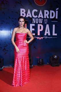 Neha Dhupia poses for the media at the Launch of Bacardi at Nepal