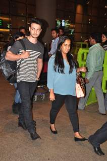 Arpita Khan and Aayush Sharma were snapped at Airport