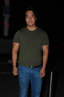 Rinzing Denzongpa poses for the media at Airport