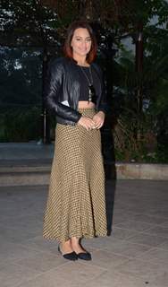 Sonakshi Sinha poses for the media during the Promotions of Tevar in Delhi