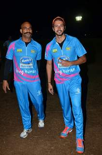 Rajneesh Duggal poses for the media at CCL Practice Session