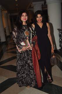 Alka Yagnik poses with Puja Miri Yagnik at the Book Launch