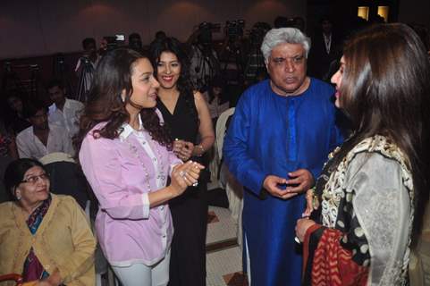 Celebs were snapped while in conversation at Puja Miri Yagnik's Book Launch