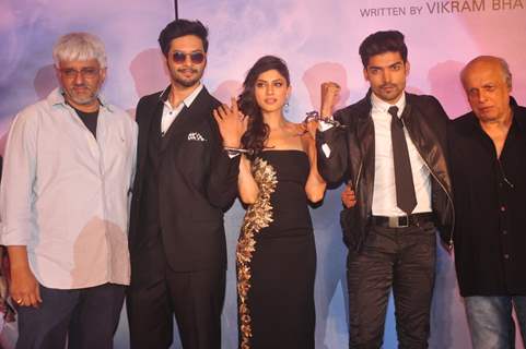 Team poses for the media at the Music Launch of Khamoshiyan