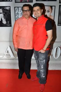 Dabboo Ratnani poses with Ramesh Taurani at the Calendar Launch