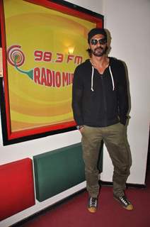 Arjun Rampal poses for the media at the Promotions of Roy on 98.3 Radio Mirchi