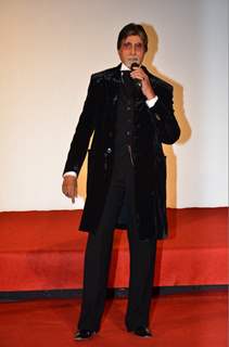 Amitabh Bachchan interacts with the audience at the Trailer Launch of Shamitabh