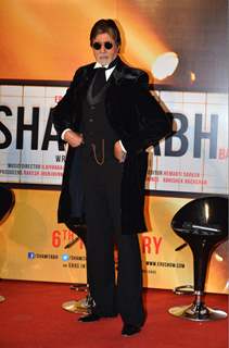 Amitabh Bachchan poses for the media at the Trailer Launch of Shamitabh