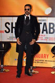 Dhanush poses for the media at the Trailer Launch of Shamitabh