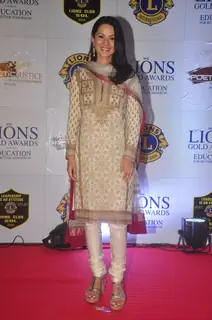 Pallavi Kulkarni poses for the media at Lion Gold Awards