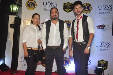 Praneet Bhatt poses for the media at Lion Gold Awards