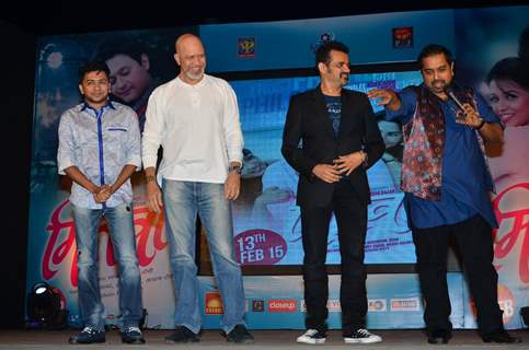 Shankar Mahadevan interacts with the audience at the Music Launch of Marathi Movie Mitwa