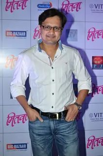 Sunil Barve poses for the media at the Music Launch of Marathi Movie Mitwa