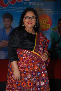 Sukanya Kulkarni poses for the media at the Music Launch of Marathi Movie Sata Lota Pan Sagla Khota