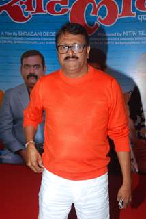 Vijay Patkar poses for the media at the Music Launch of Marathi Movie Sata Lota Pan Sagla Khota