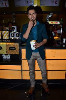 Varun Dhawan Enjoys some Pop-corn at the Music Launch of Badlapur